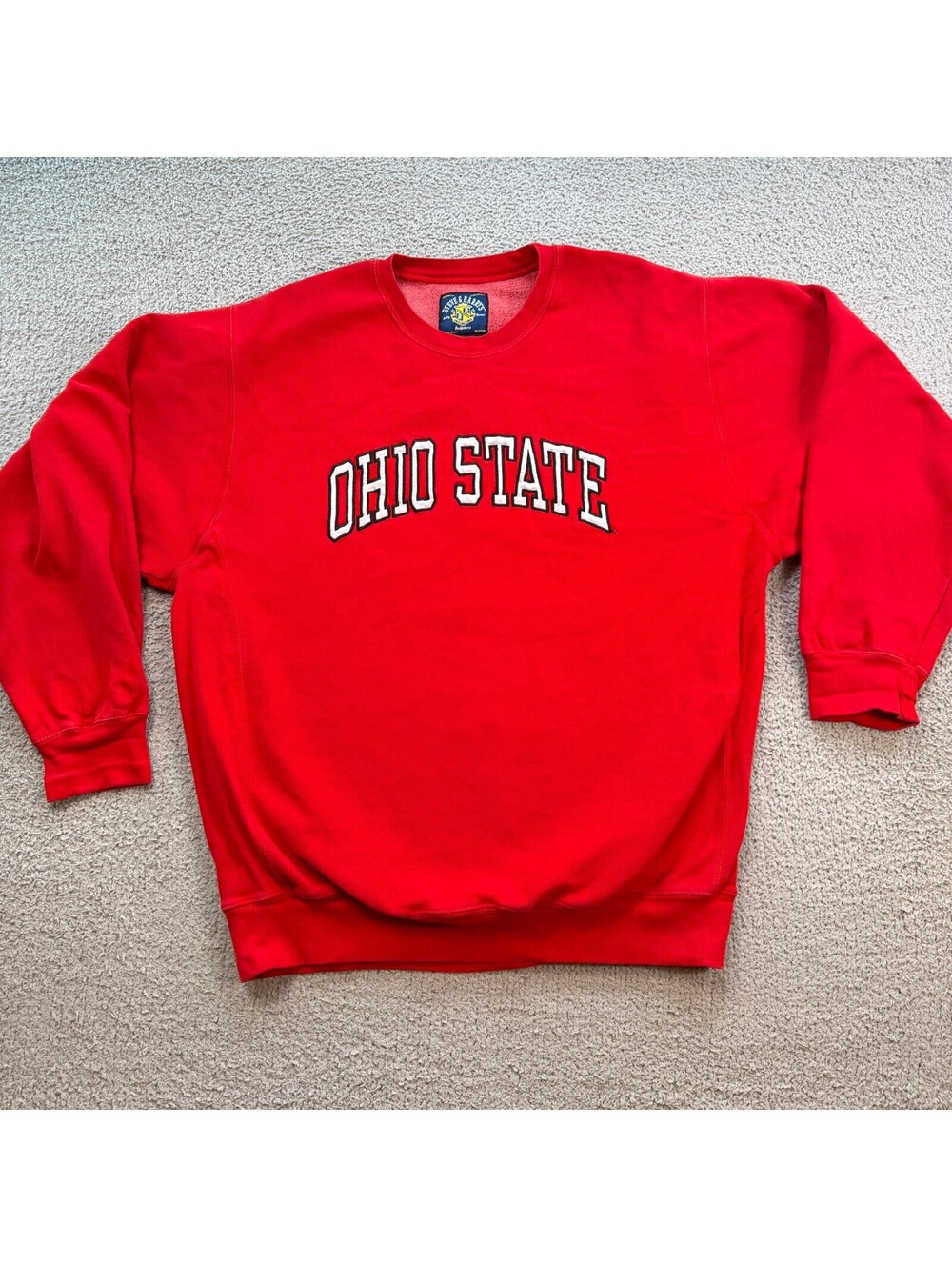 Vintage Y2K Steve & Barry’s Ohio State Buckeyes Appliqué Crewneck Sweatshirt XXL